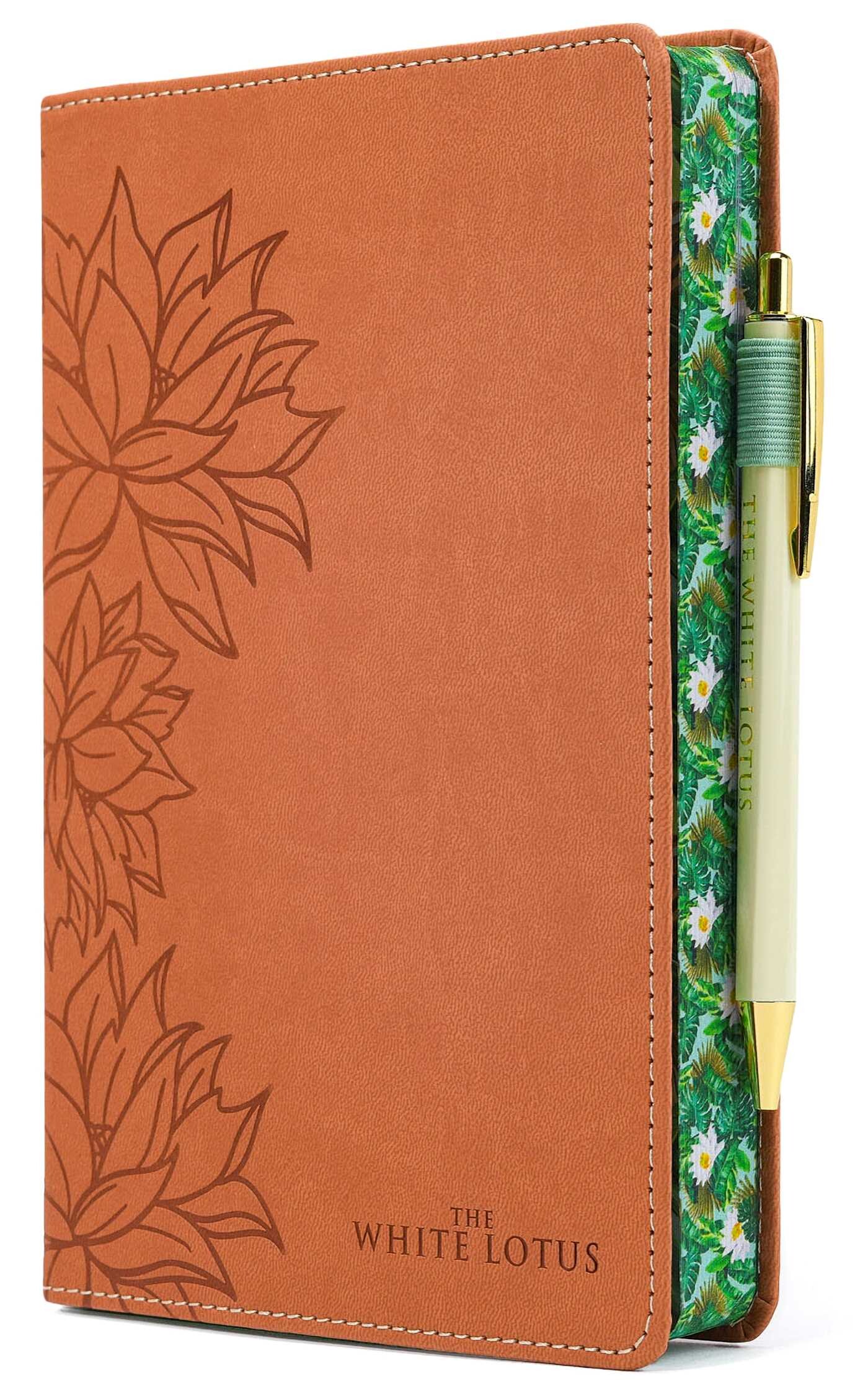 White Lotus Journal and Pen Set