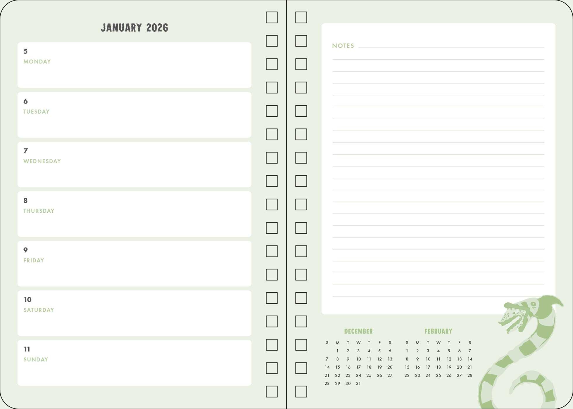 2026 Beetlejuice Beetlejuice 13-Month Weekly Planner