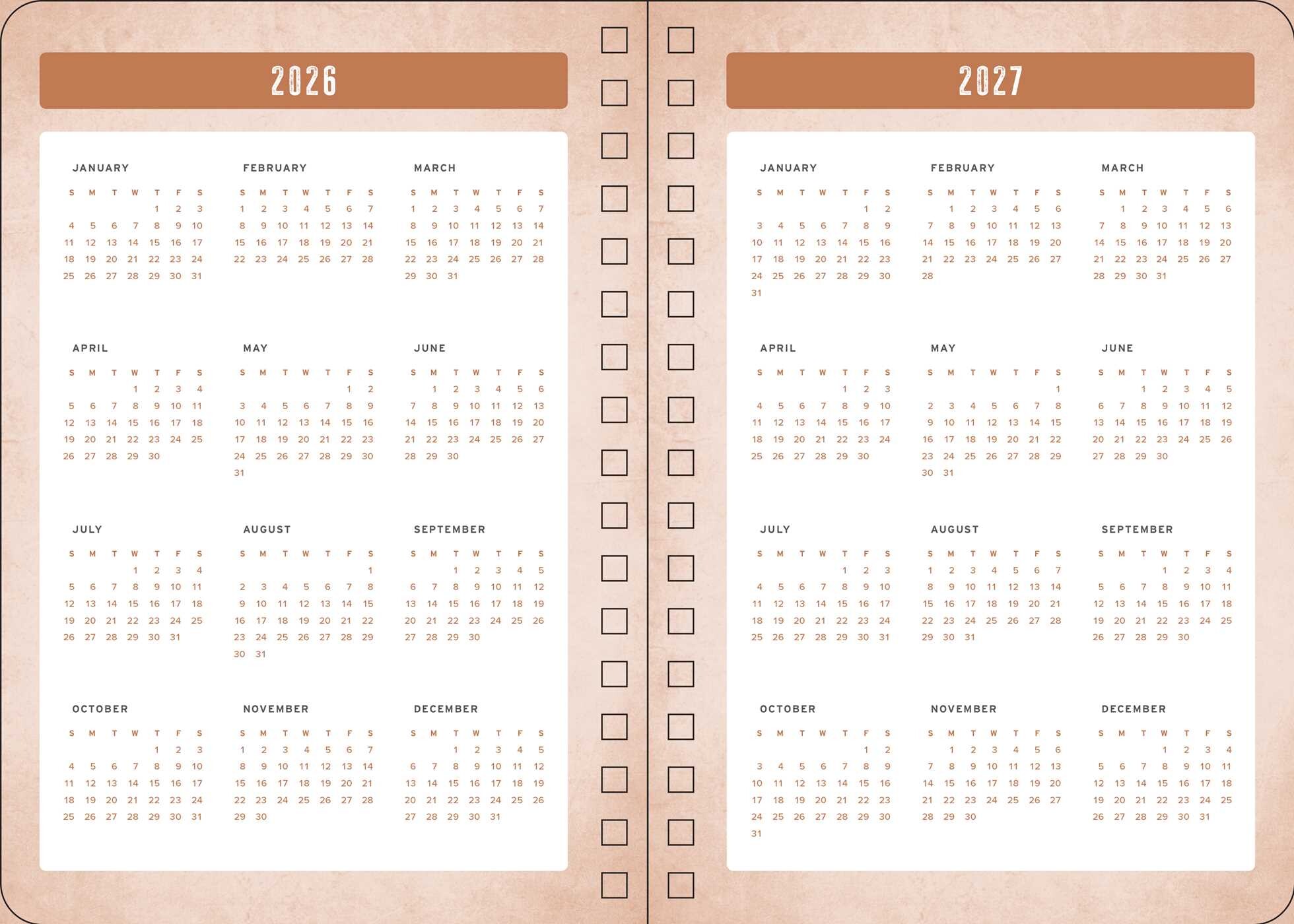 2026 Yellowstone: The Dutton Ranch 13-Month Weekly Planner