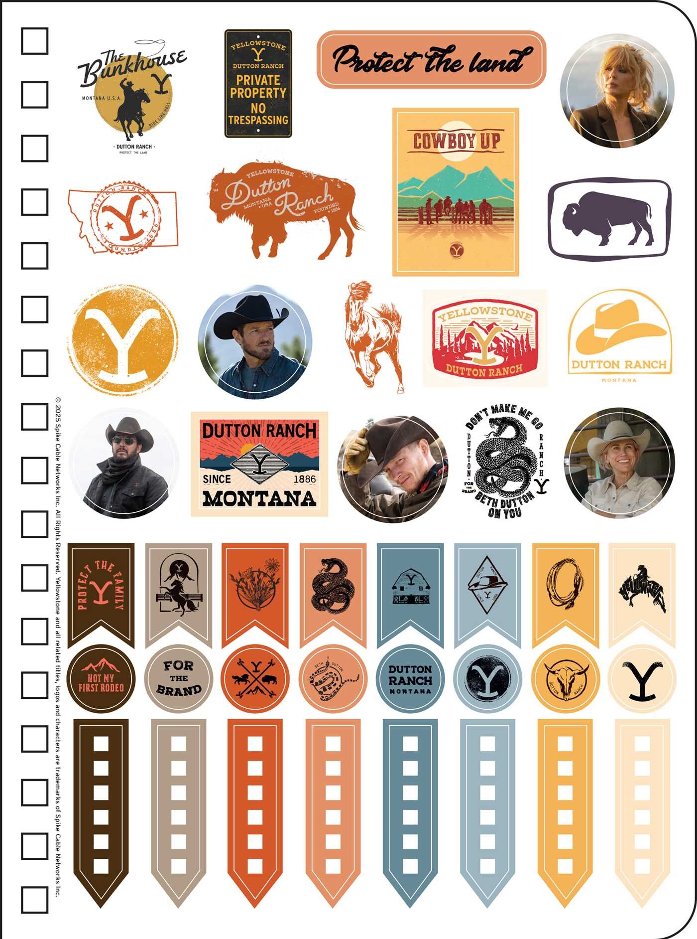 2026 Yellowstone: The Dutton Ranch 13-Month Weekly Planner