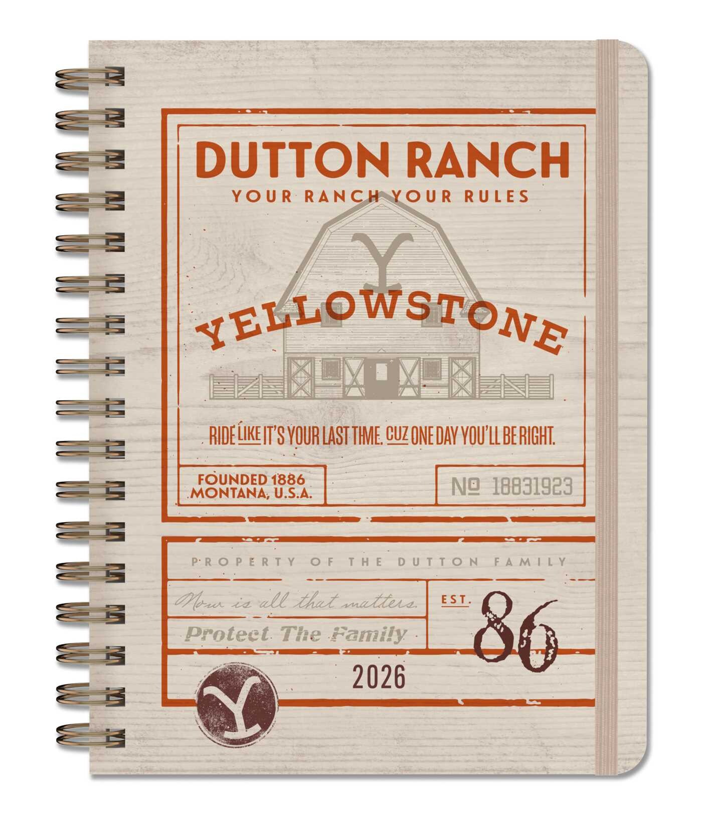 2026 Yellowstone: The Dutton Ranch 13-Month Weekly Planner