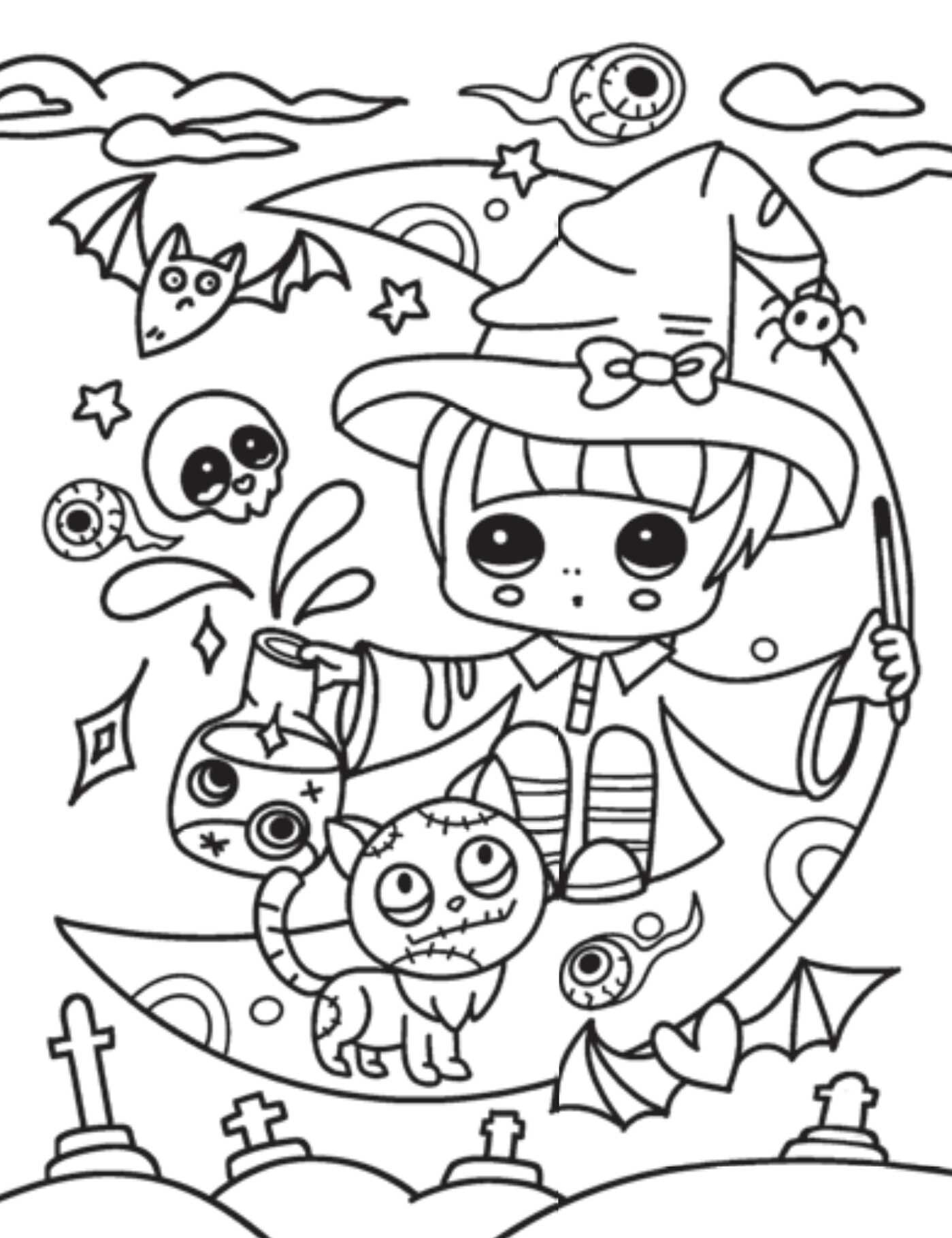 Creative Coloring: Spooky Mini-Coloring Kit