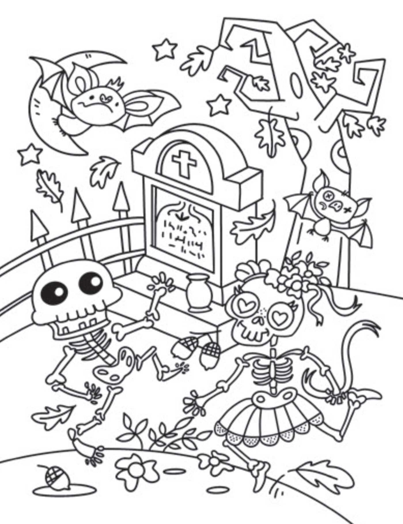 Creative Coloring: Spooky Mini-Coloring Kit