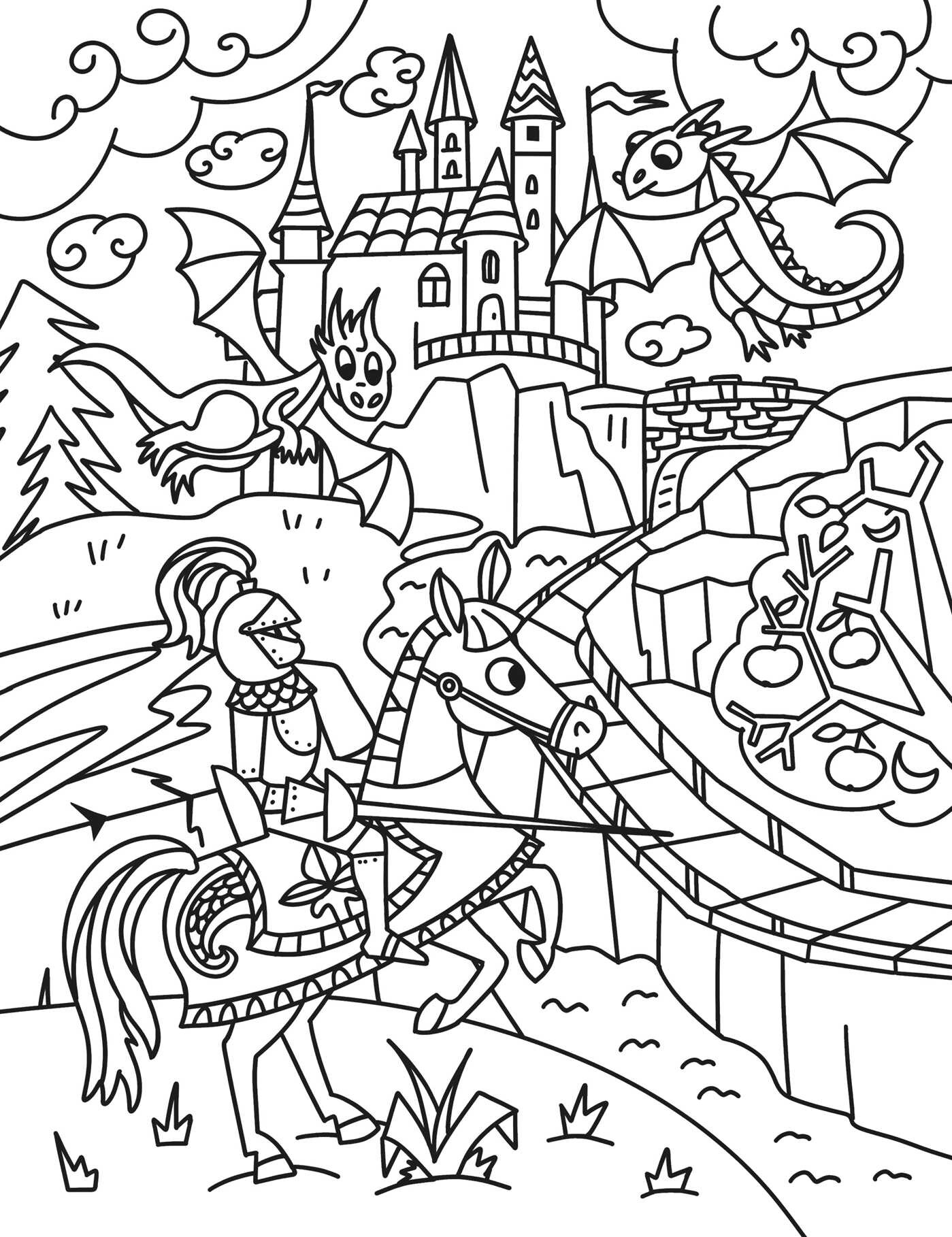 Creative Coloring: Dragons Mini-Coloring Kit
