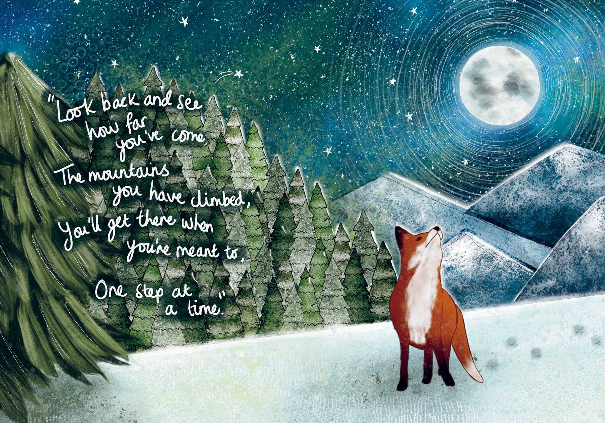 Fox Under the Moon