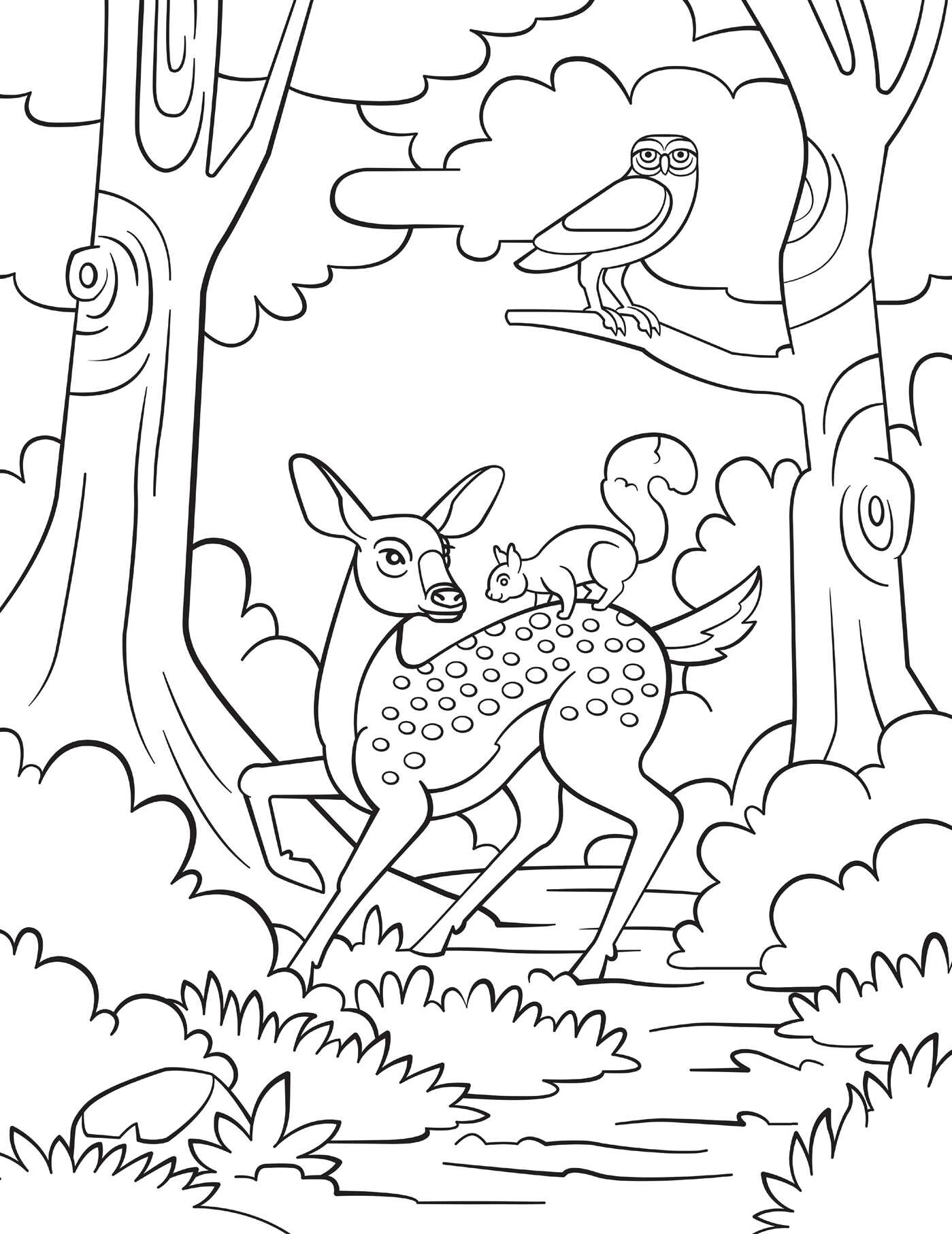 Sticker by Number: Woodland Animals
