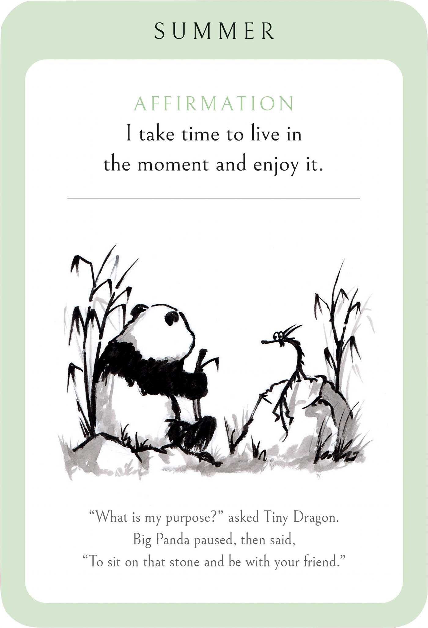 Big Panda and Tiny Dragon Affirmation Cards
