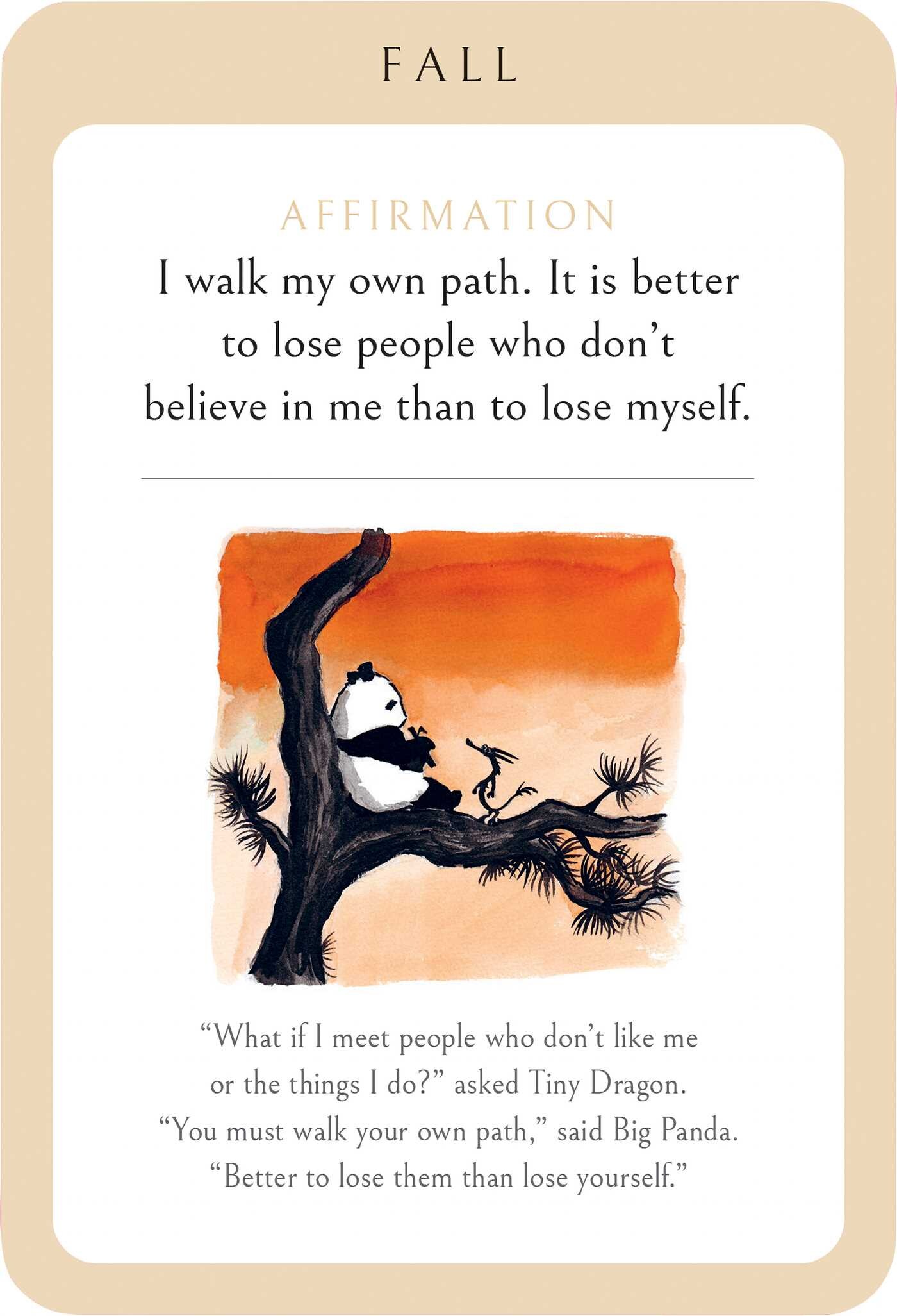 Big Panda and Tiny Dragon Affirmation Cards