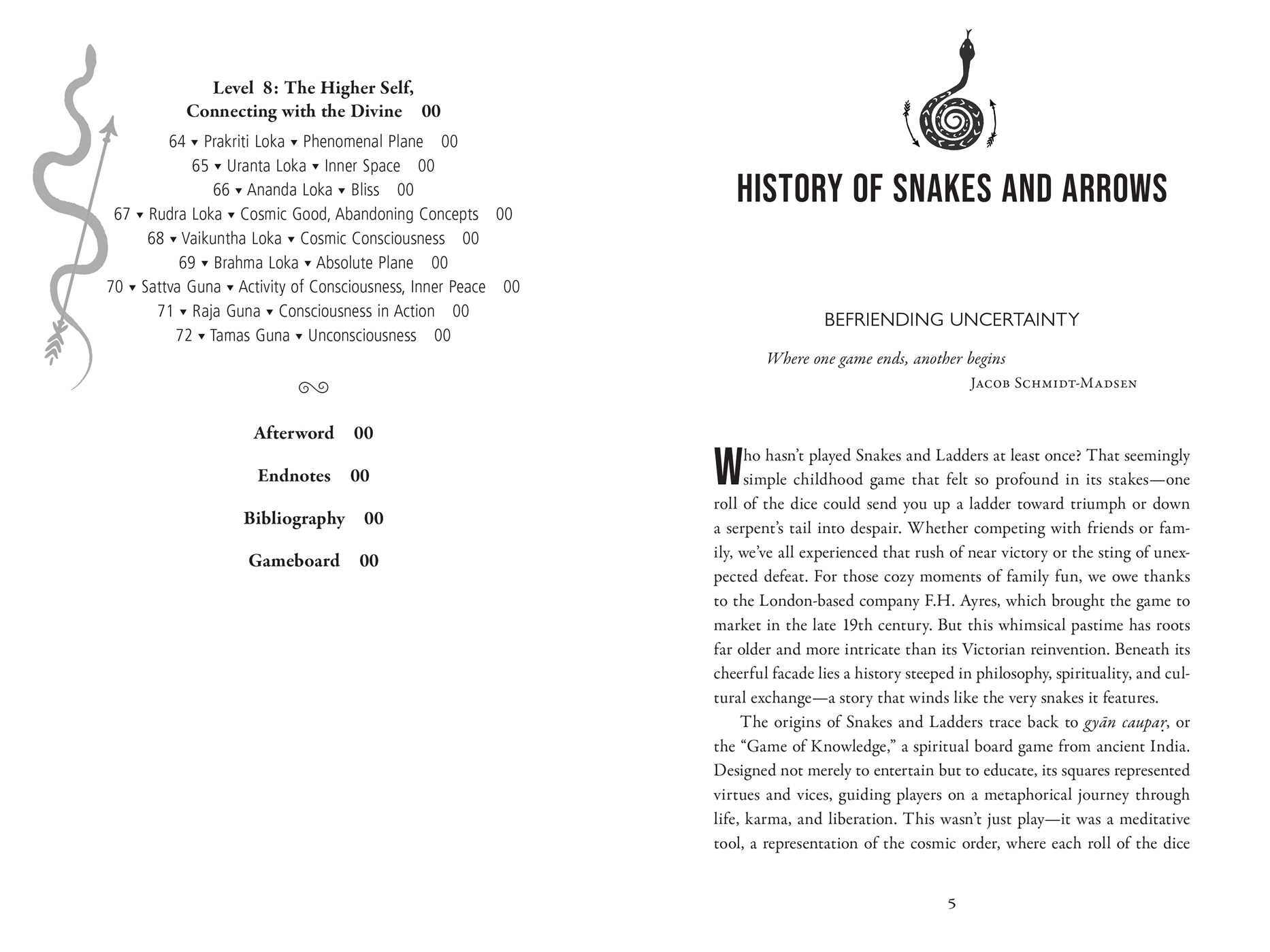 Cosmic Game of Snakes and Arrows