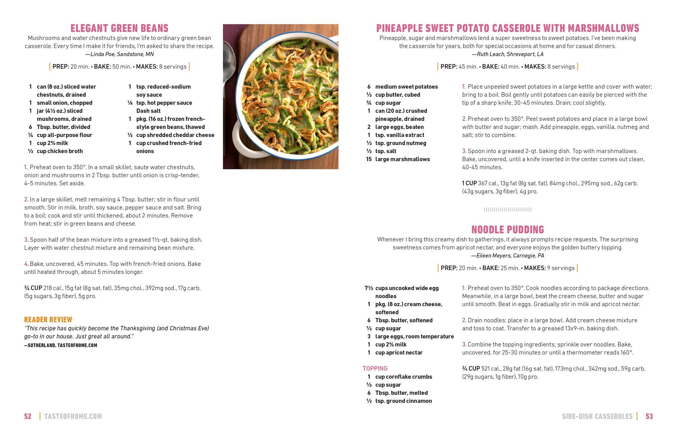 Taste of Home Casseroles