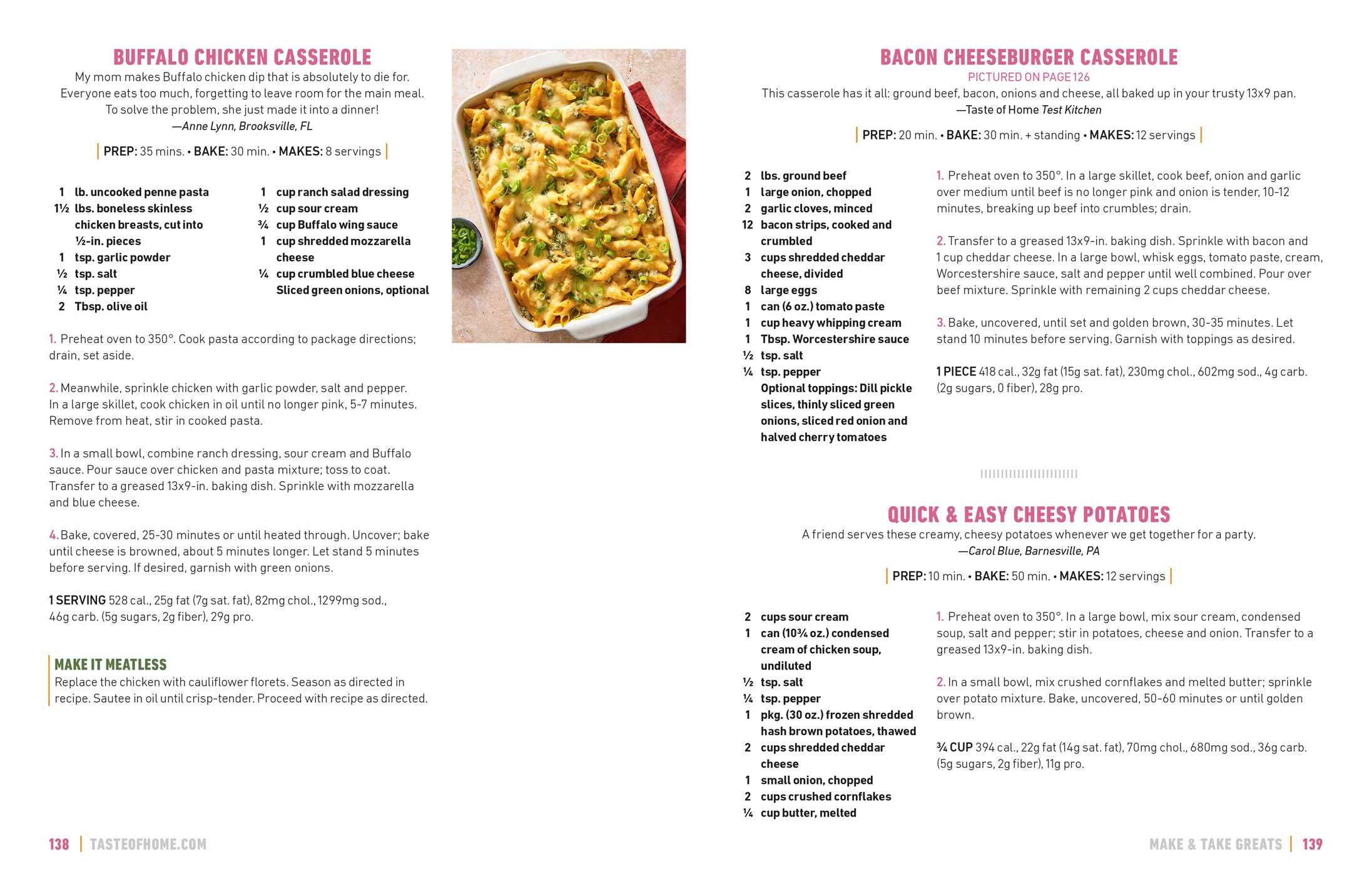 Taste of Home Casseroles