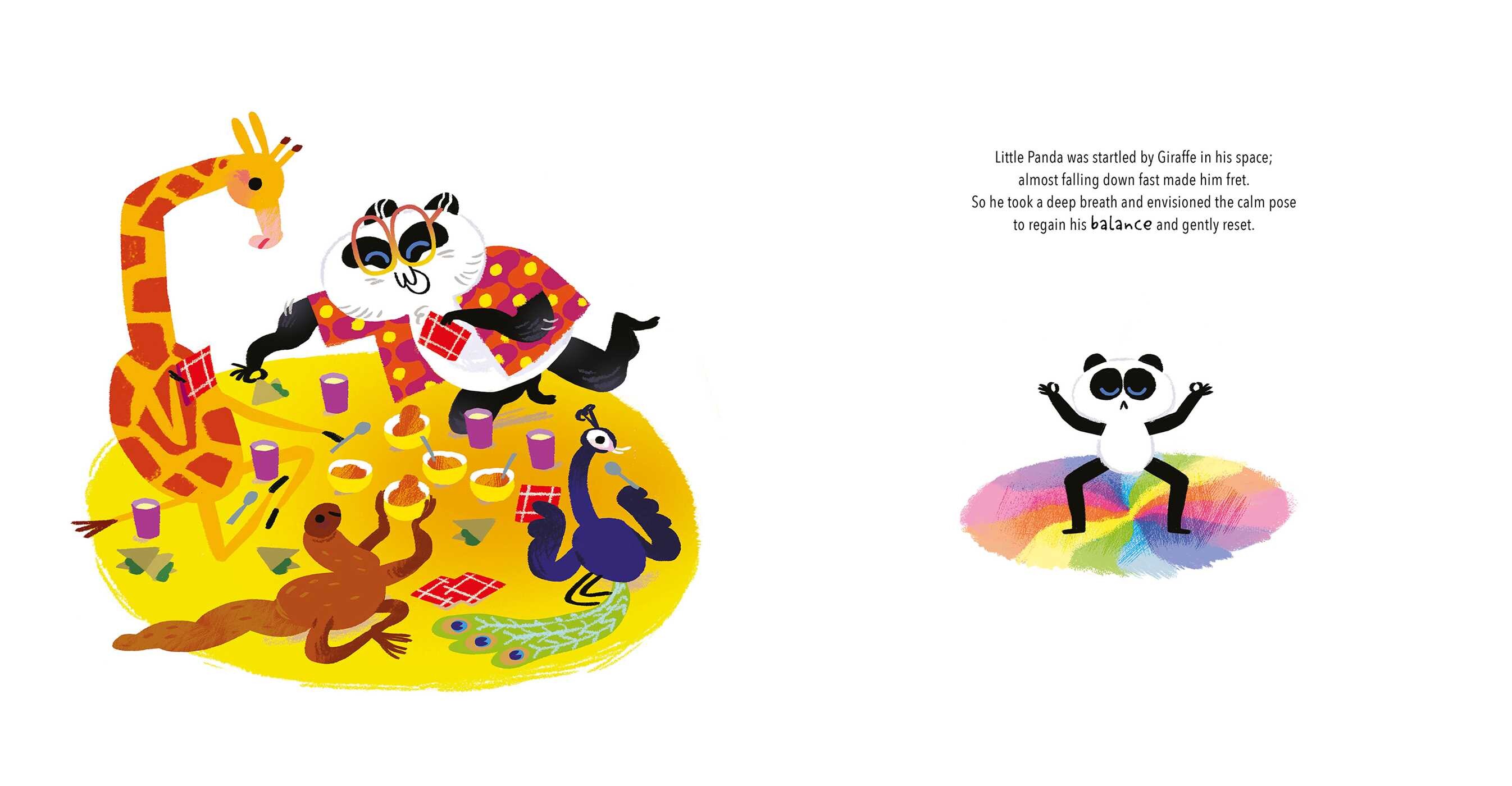 Rainbow Panda in Balance